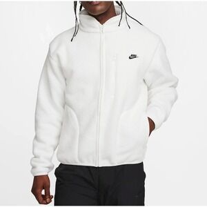 Nike sportswear club sail white fleece NWT zip up jacket